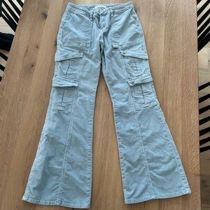 Light Blue Corduroy Cargo Pants